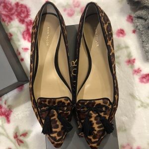 Ann Taylor leopard flat with tassels